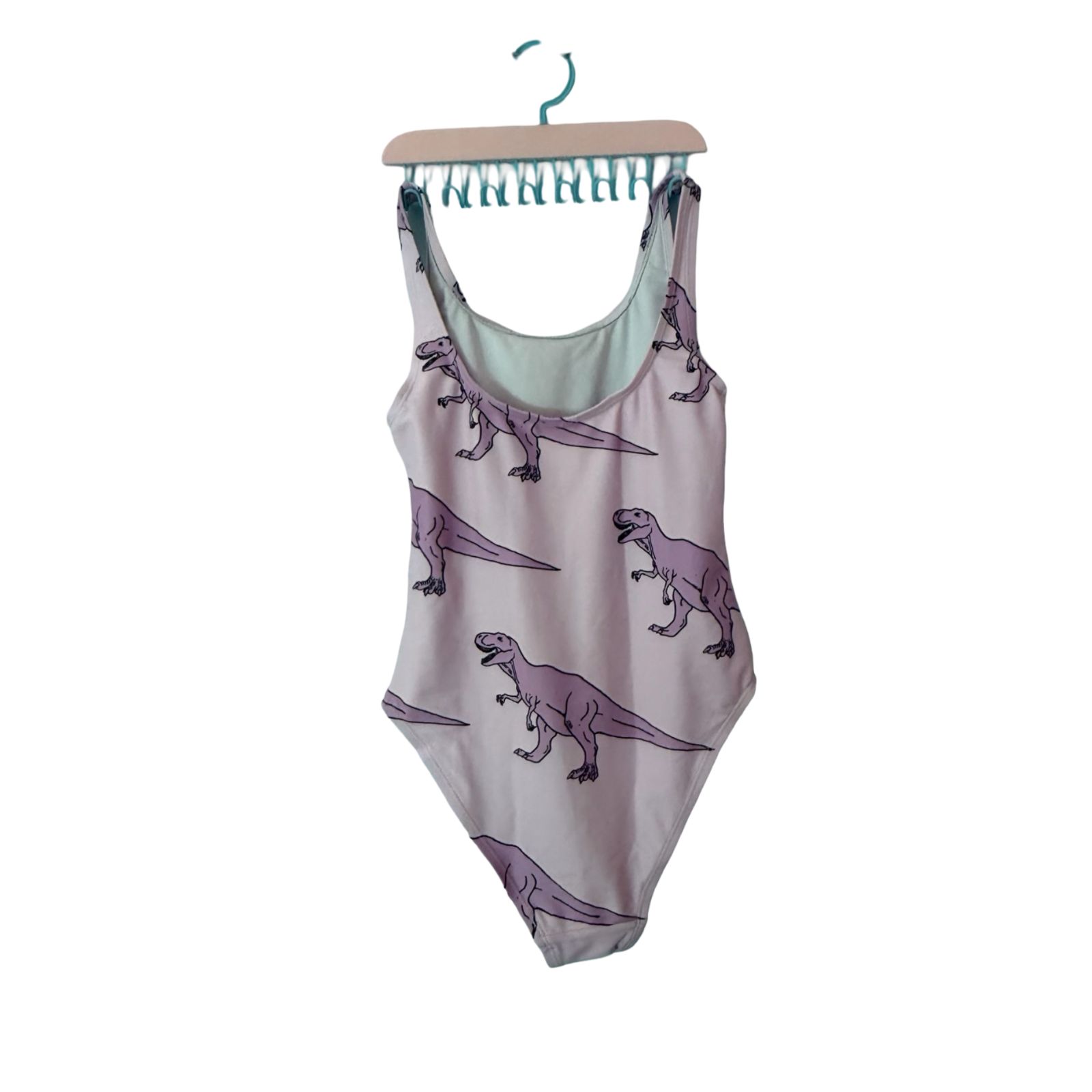 T-Rex Dinosaur Lavender One-Piece Swimsuit — image 2 of 5